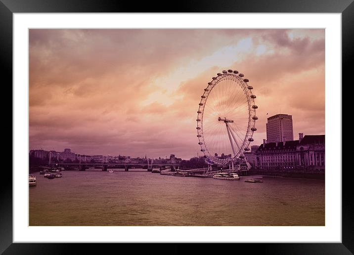 London eye Framed Mounted Print by Nadeesha Jayamanne
