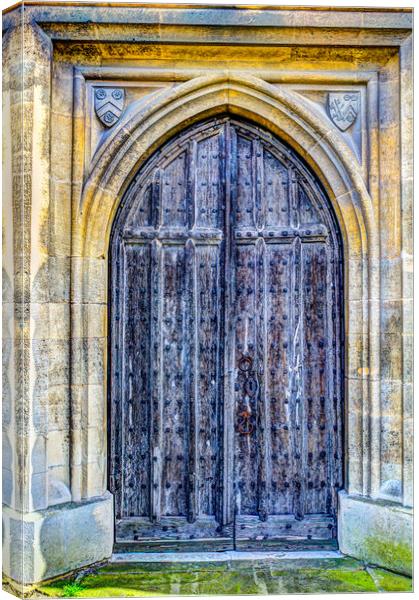Church Door Canvas Print by David Pyatt