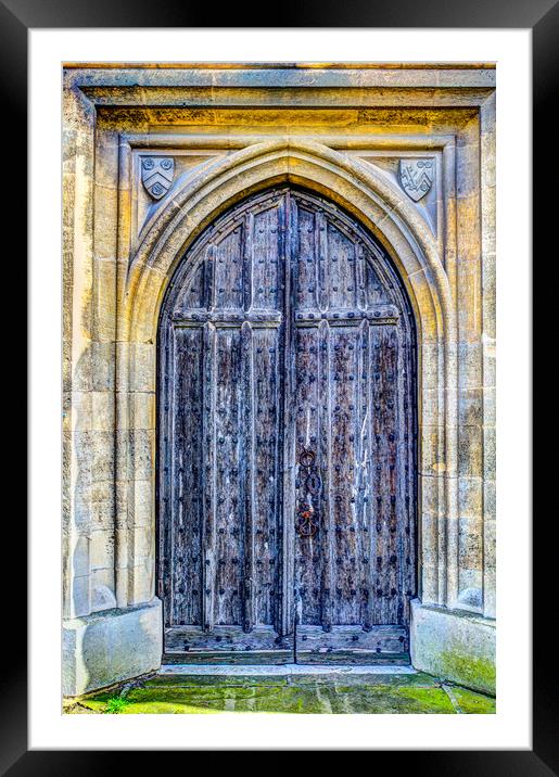 Church Door Framed Mounted Print by David Pyatt