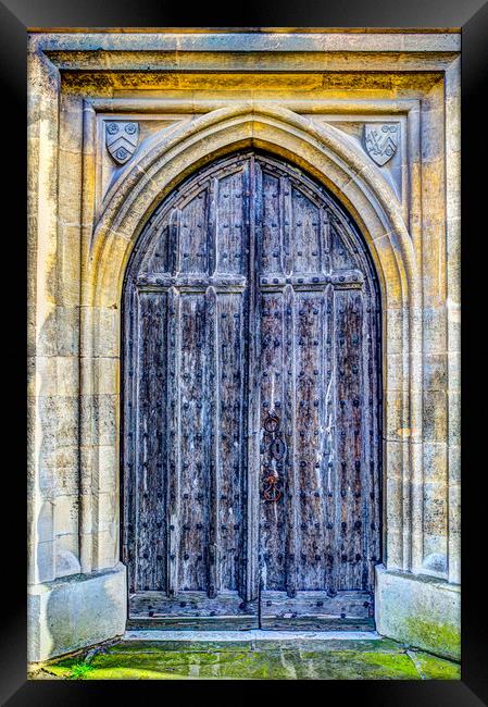 Church Door Framed Print by David Pyatt