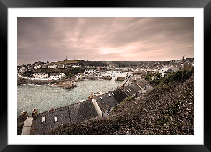 Porthleven Harbour Framed Mounted Print by Rob Hawkins