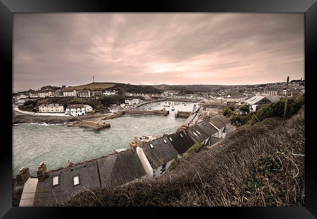 Porthleven Harbour Framed Print by Rob Hawkins