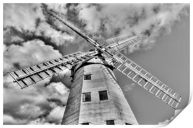 Upminster Windmill Essex England Print by David Pyatt