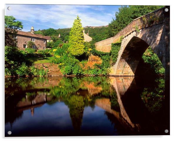Froggatt Bridge and River Derwent Acrylic by Darren Galpin