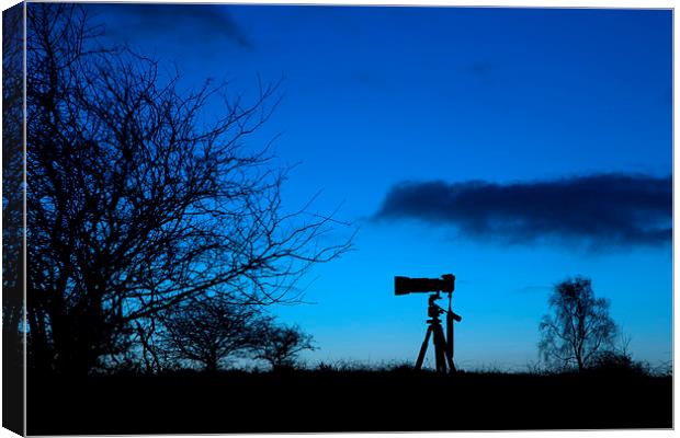 Long-Lens Silhouette. Canvas Print by william peplow