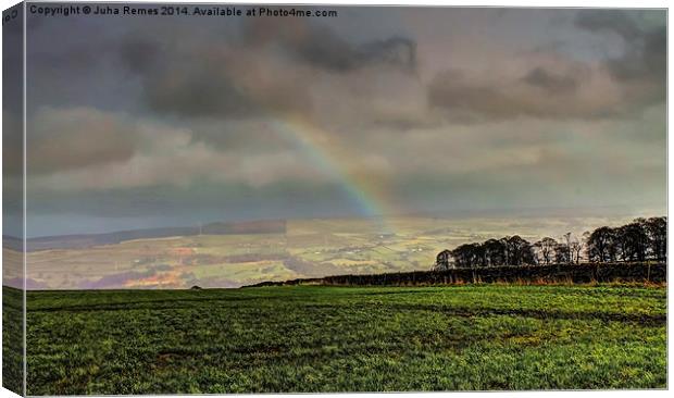 Rainbow over the Dales Canvas Print by Juha Remes