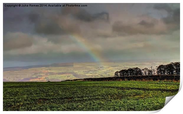 Rainbow over the Dales Print by Juha Remes