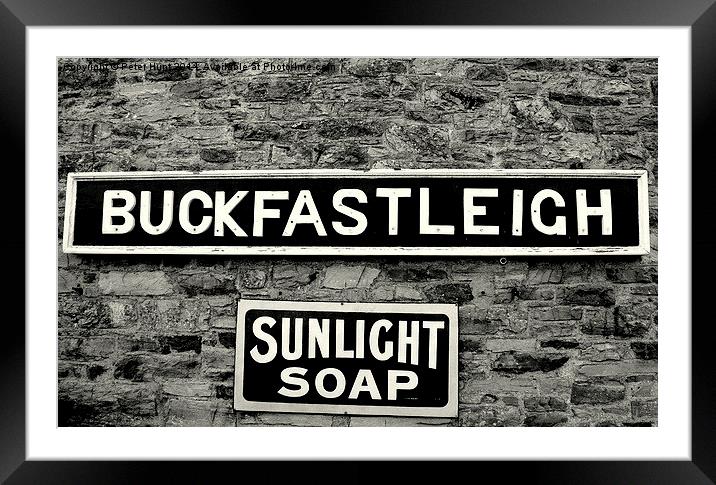 Buckfastleigh Station Sign Framed Mounted Print by Peter F Hunt