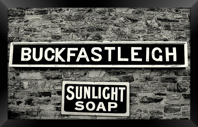 Buckfastleigh Station Sign Framed Print by Peter F Hunt