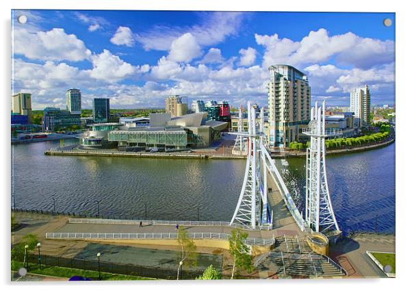 Salford Quays Acrylic by David Yeaman