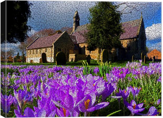 Church with Flowers Canvas Print by Robert Gipson