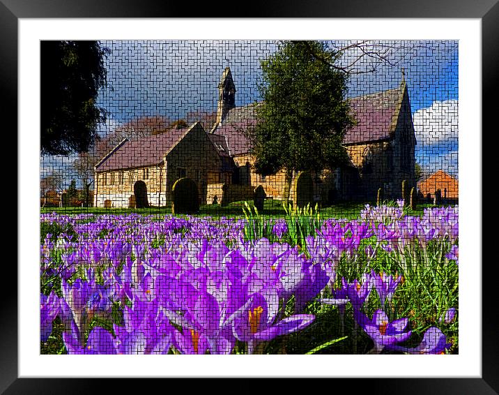 Church with Flowers Framed Mounted Print by Robert Gipson