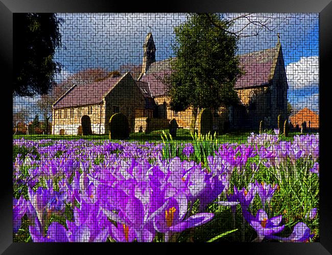 Church with Flowers Framed Print by Robert Gipson