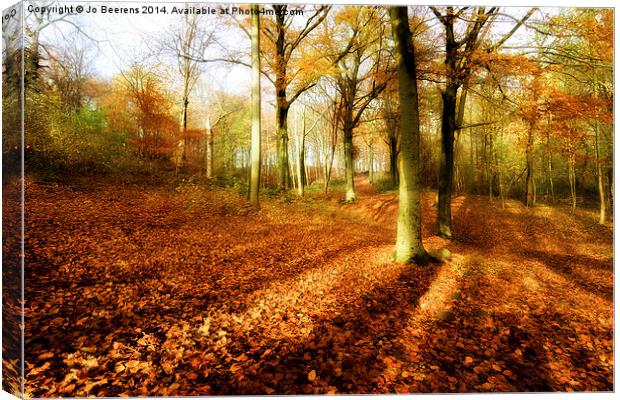 autumn trees Canvas Print by Jo Beerens