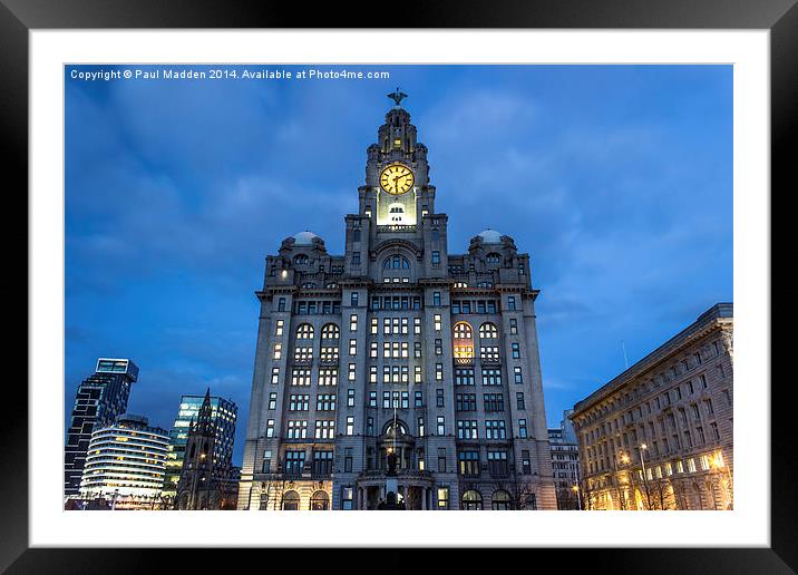 The Royal Liver Building Framed Mounted Print by Paul Madden