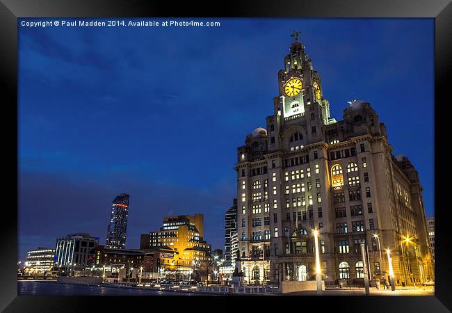 Liverpool Liver Building Framed Print by Paul Madden