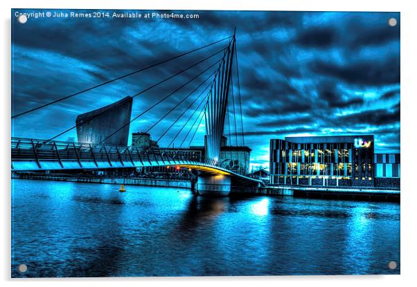Media City Footbridge Acrylic by Juha Remes
