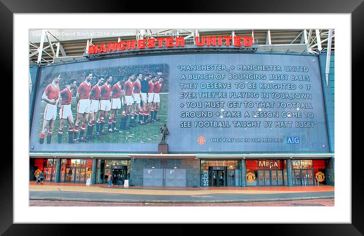 Manchester United Busby Babes Framed Mounted Print by David Birchall