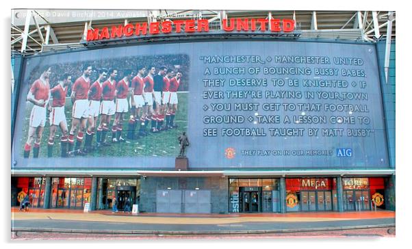 Manchester United Busby Babes Acrylic by David Birchall