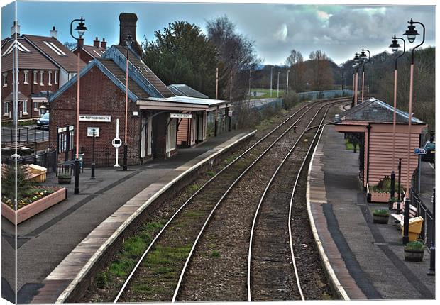 Crediton Railway Station Canvas Print by Images of Devon