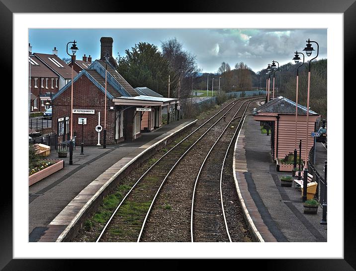 Crediton Railway Station Framed Mounted Print by Images of Devon