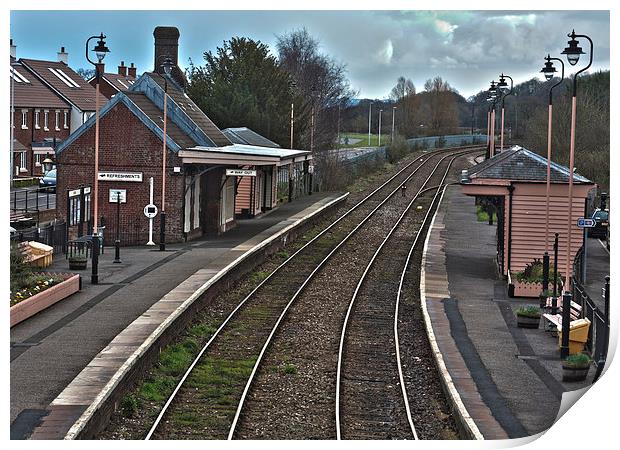 Crediton Railway Station Print by Images of Devon