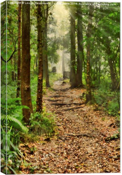 Path Through the Woods Canvas Print by Louise Heusinkveld