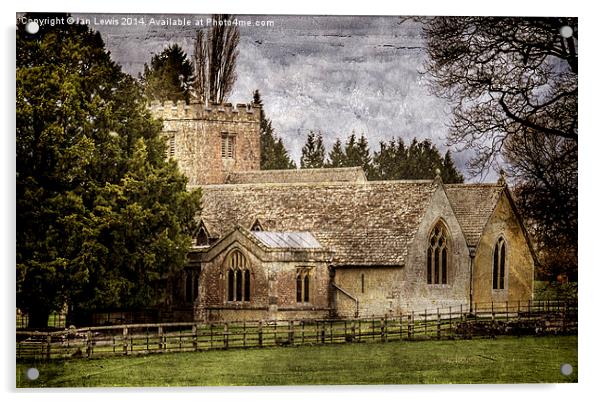 All Saints Church East Lockinge Acrylic by Ian Lewis