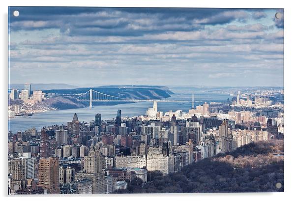 New York Skyline 2 Acrylic by Steve Purnell
