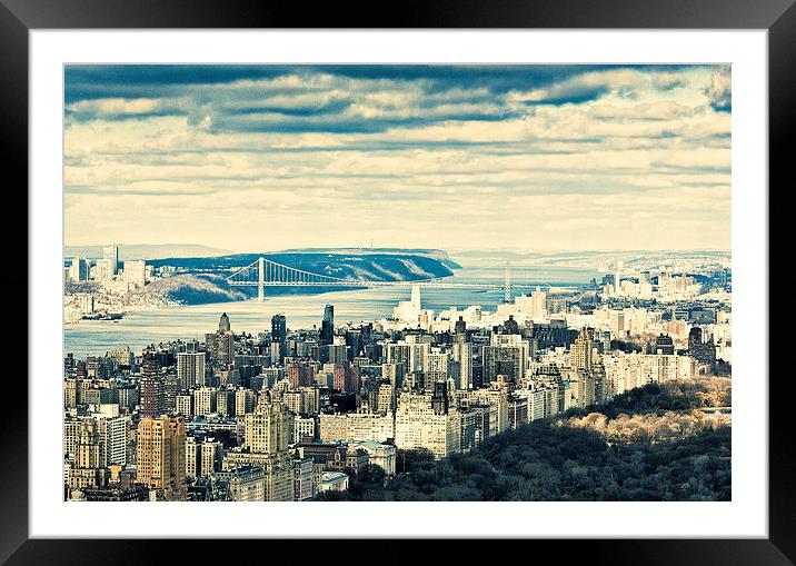 New York Skyline 3 Framed Mounted Print by Steve Purnell