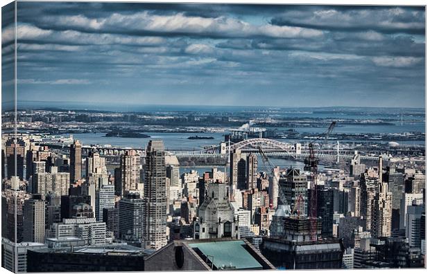 Majestic New York Skyline Canvas Print by Steve Purnell