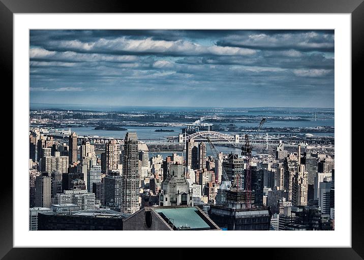 Majestic New York Skyline Framed Mounted Print by Steve Purnell