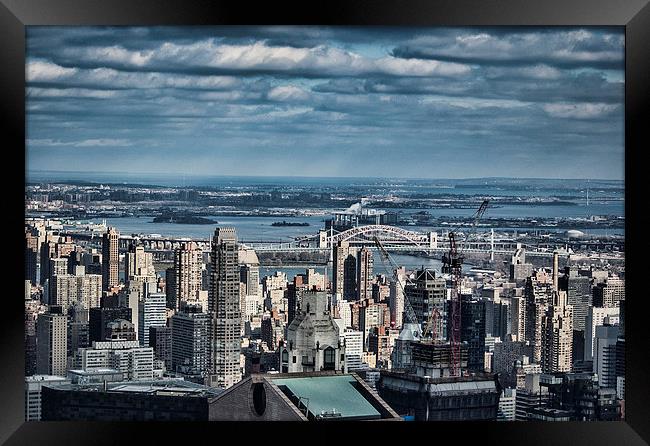 Majestic New York Skyline Framed Print by Steve Purnell
