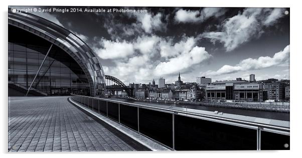 Sage Gateshead and Newcastle Skyline Acrylic by David Pringle