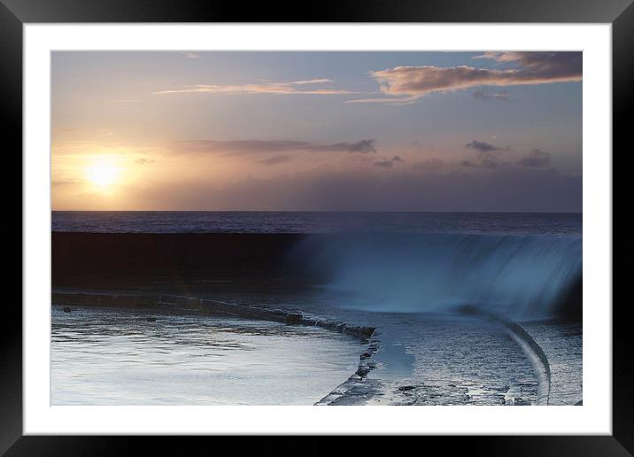 Sunrise over Lyme Regis Cobb Framed Mounted Print by Paul Brewer