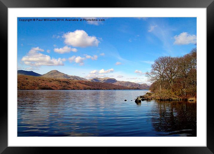 Coniston Water, Lake District. Framed Mounted Print by Paul Williams