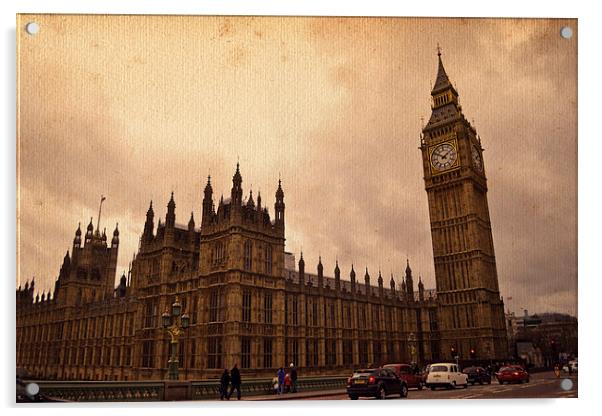 Big Ben, London Acrylic by Nadeesha Jayamanne