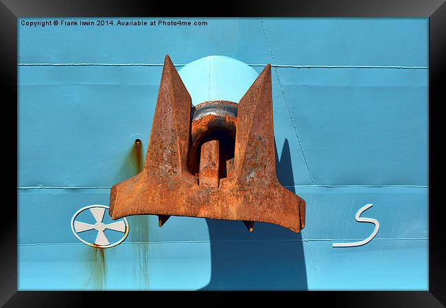 A ships anchor not in use Framed Print by Frank Irwin