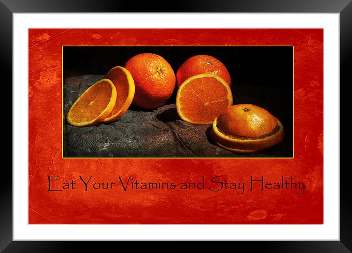 Eat Your Vitamins Framed Mounted Print by Randi Grace Nilsberg