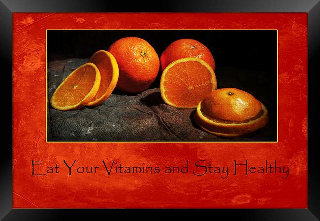 Eat Your Vitamins Framed Print by Randi Grace Nilsberg