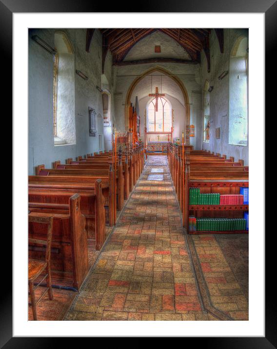 St Andrews Wissett Looking to Altar Framed Mounted Print by Bill Simpson