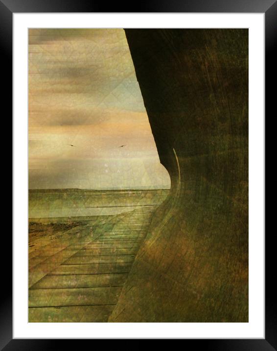 Sea Wall (2) - Burnham on Sea. Framed Mounted Print by Heather Goodwin