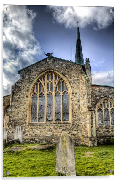 Horned Church Acrylic by David Pyatt