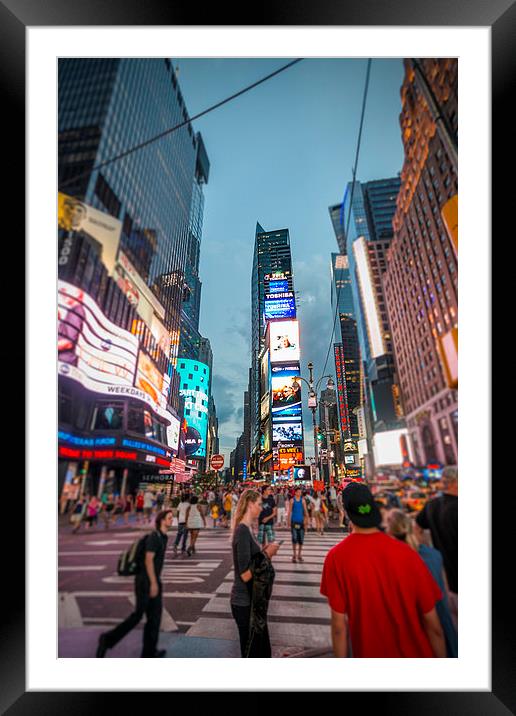 Times Square Framed Mounted Print by Kieran Brimson