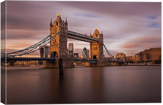 Tower Bridge at Dusk Canvas Print by Stuart Gennery