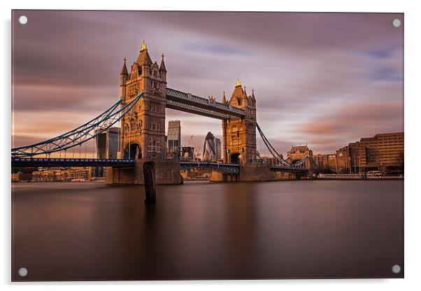Tower Bridge at Dusk Acrylic by Stuart Gennery