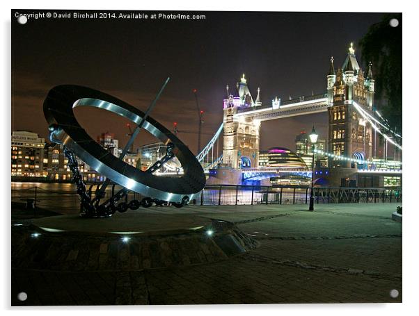 Tower Bridge At Night Acrylic by David Birchall