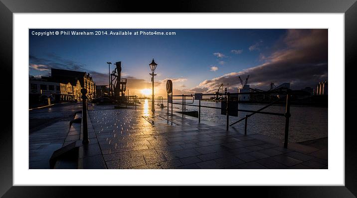 Sunrise Silhouettes Framed Mounted Print by Phil Wareham