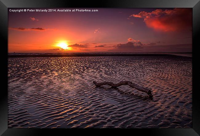 Deserted Beach ! Framed Print by Peter Mclardy