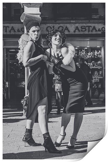The ladies in black Print by Chiara Cattaruzzi
